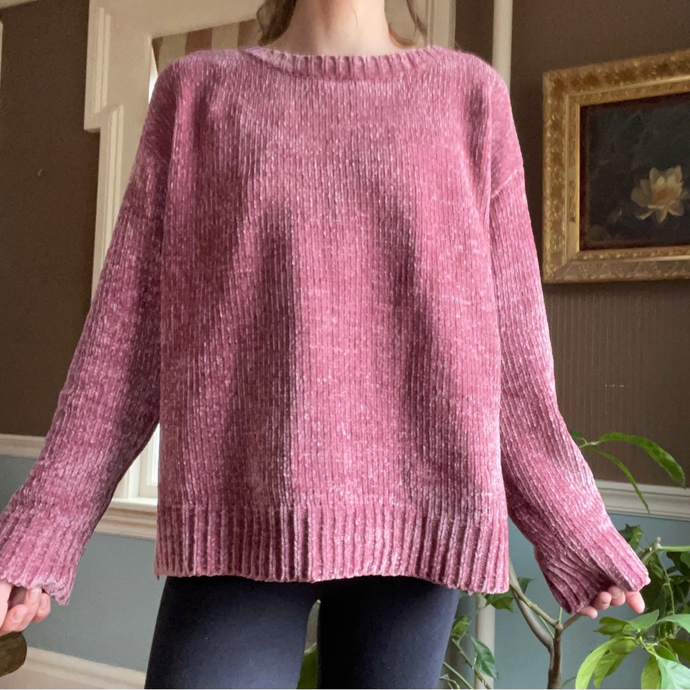 LIKE NEW Jones NY Mauve Pink Super Soft Knitted Comfy Long Sleeve Sweater Cozy